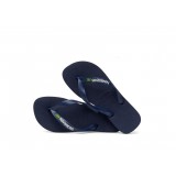 Unisex Σαγιονάρες Μπλε - Havaianas Brasil Logo Εικόνα 0