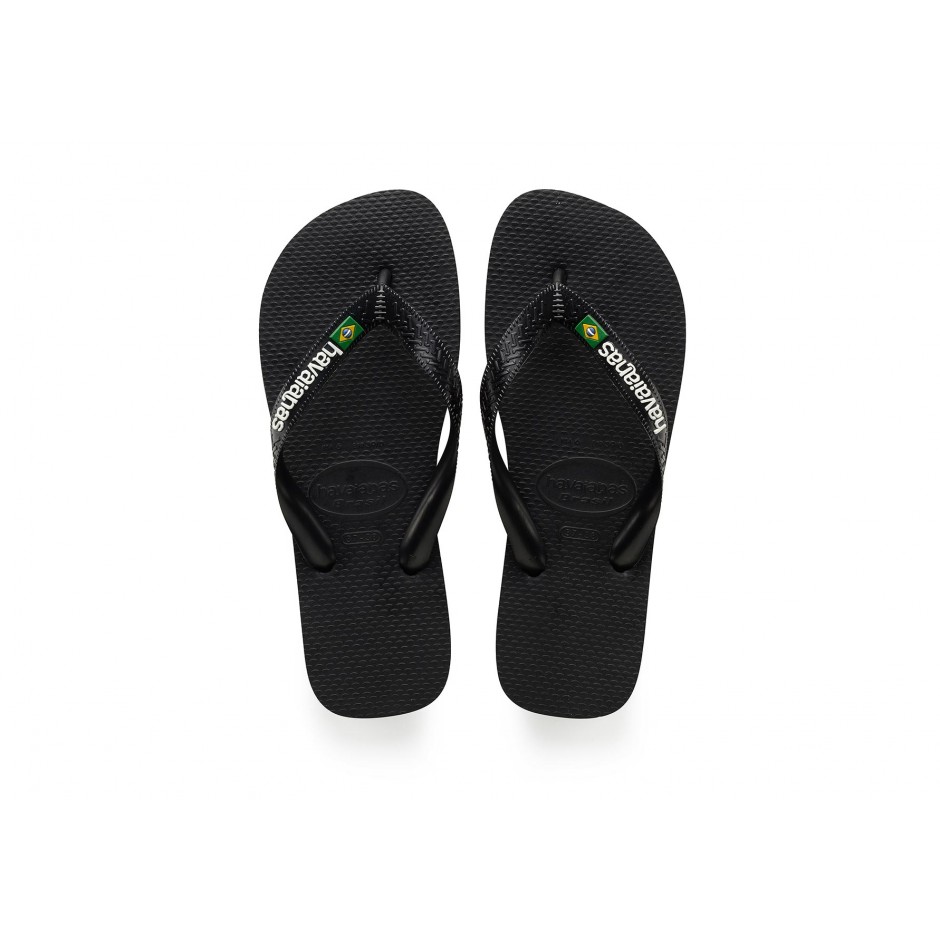 Unisex Σαγιονάρες Μαύρες - Havaianas Brasil Logo