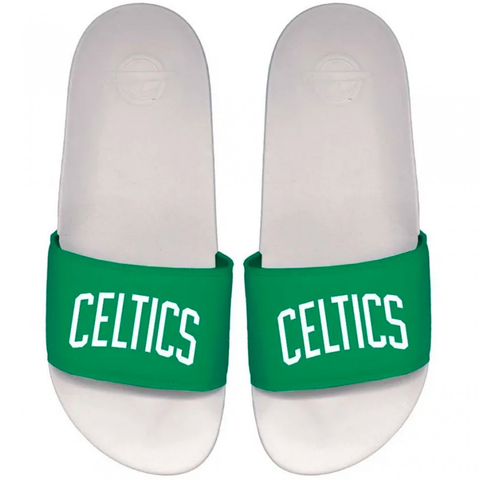 Unisex Παντόφλες Λευκές - Islide Motto 2-Tone Boston Celtics 