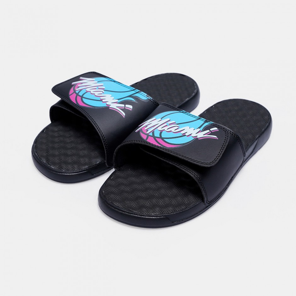 Unisex Slides Μαύρες - Islide Mantra Miami Heat