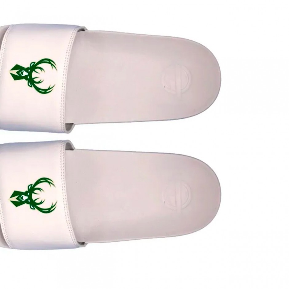 Unisex Slides Λευκές - Islide Motto Milwaukee Bucks