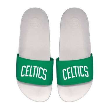 Unisex Παντόφλες Λευκές - Islide Motto 2-Tone Boston Celtics 