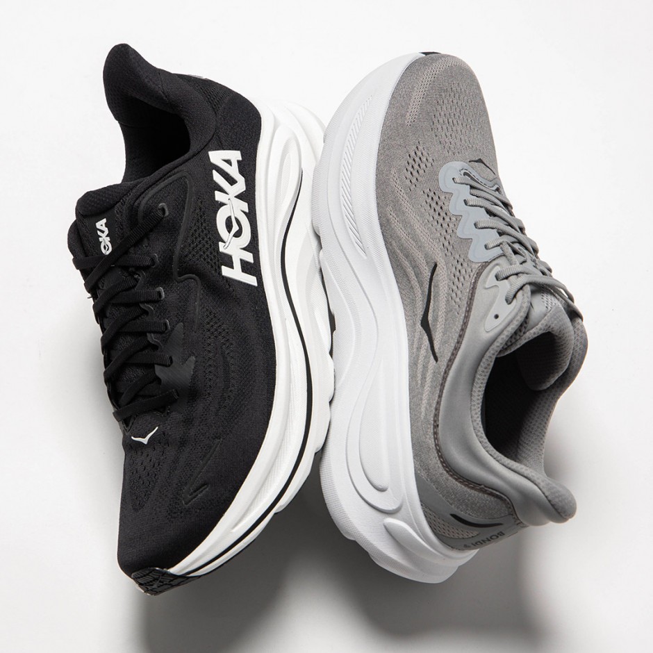 Ανδρικά Running Παπούτσια Λευκά-Μαύρα - Hoka One One Clifton 10