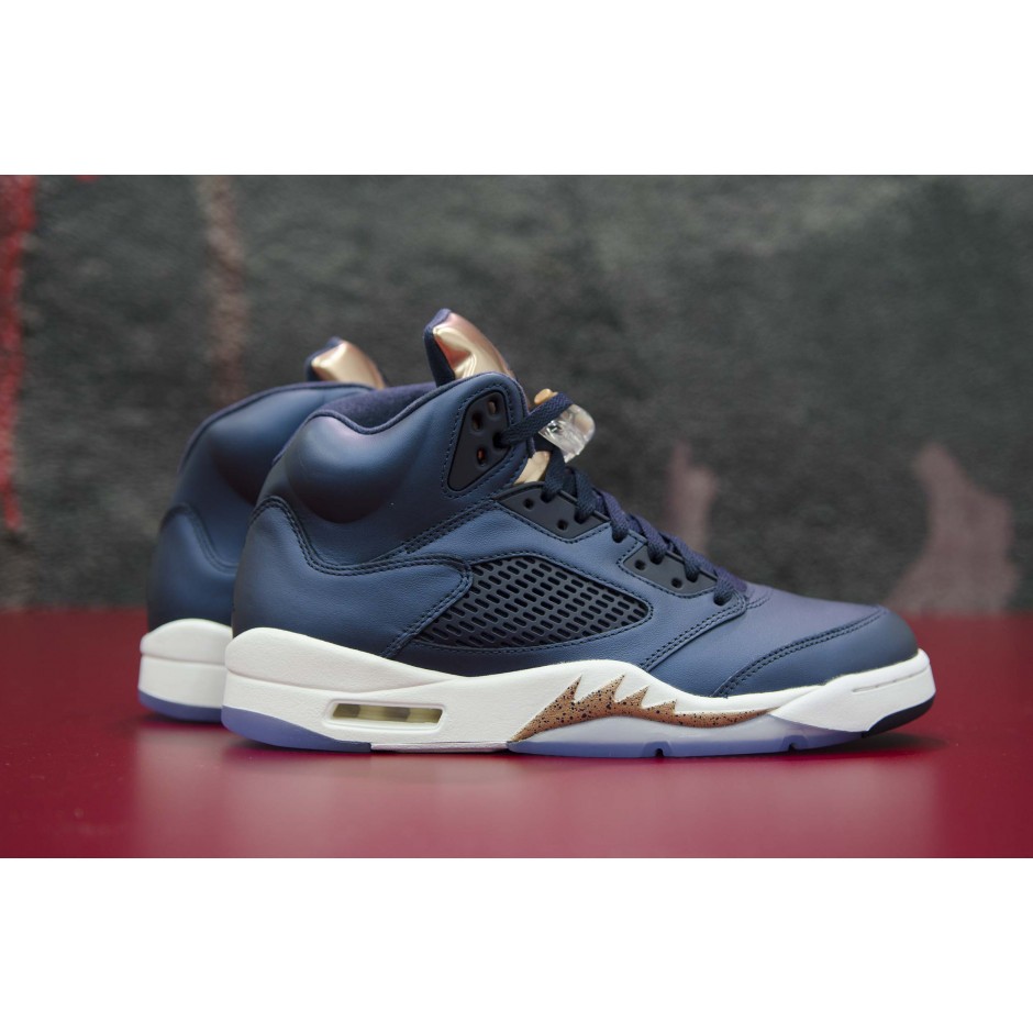 Air Jordan 5 Retro "BRONZE TONGUE" 136027-416 Μπλε