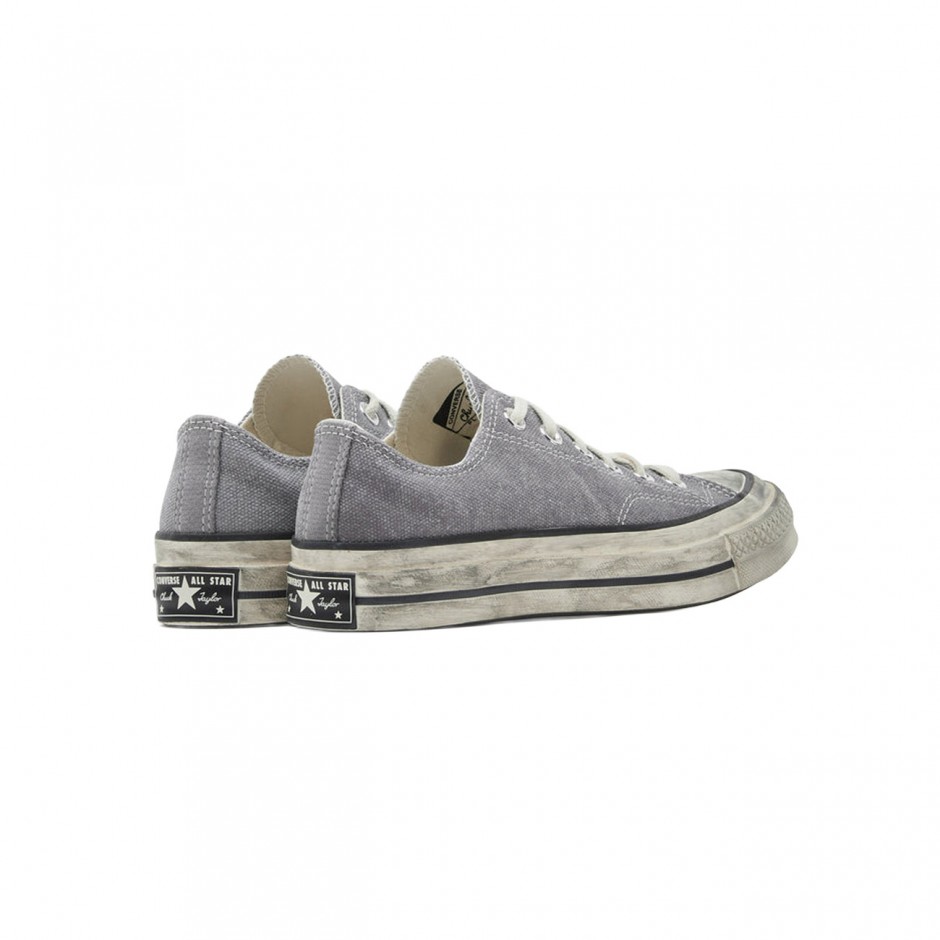 Ανδρικά Sneakers Γκρι - Converse Chuck 70 Washed Canvas