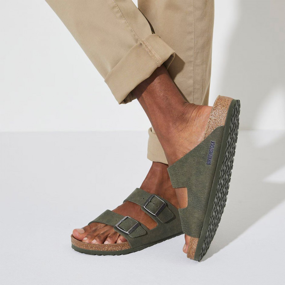 Men's Sandals Green - Birkenstock Arizona Vegan