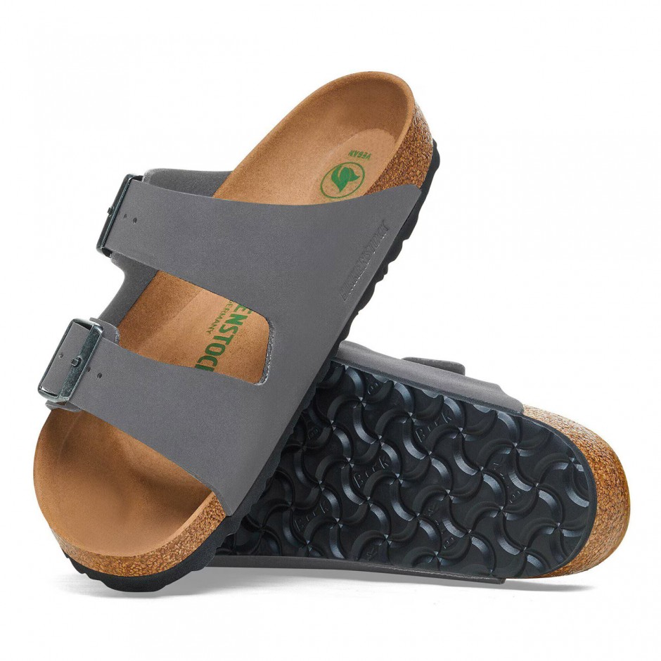 Men's Sandals Grey - Birkenstock Arizona Vegan