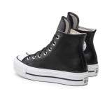 CONVERSE CHUCK TAYLOR ALL STAR CLEAN LEATHER PLATFORM 561675C Black Image 2