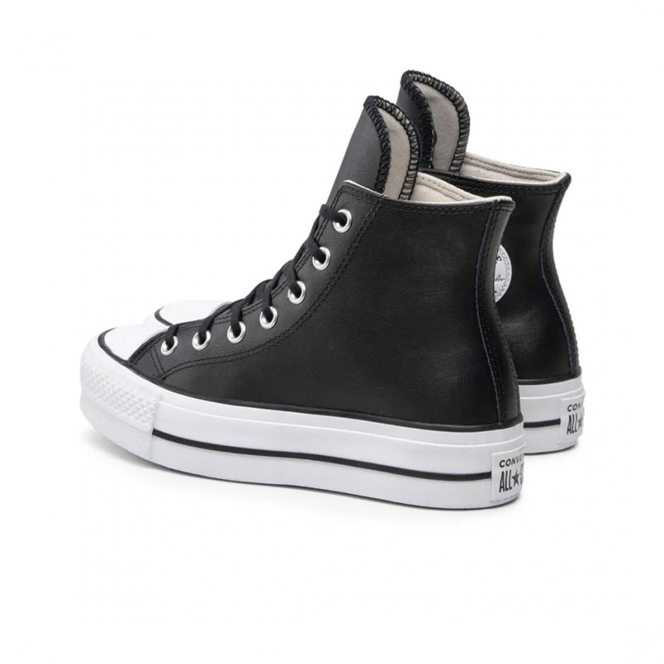 CONVERSE CHUCK TAYLOR ALL STAR CLEAN LEATHER PLATFORM 561675C Black