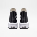 Γυναικεία Sneakers Μαύρα - Converse Chuck Taylor All Star Move Platform Leather  Εικόνα 2