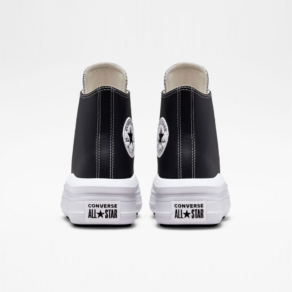 Γυναικεία Sneakers Μαύρα - Converse Chuck Taylor All Star Move Platform Leather 