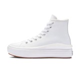 Γυναικεία Sneakers Λευκά - Converse Chuck Taylor All Star Move Platform Leather  Εικόνα 0