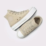 Converse Chuck Taylor All Star Lift Platform Sherpa Μπέζ - Γυναικεία Παπούτσια Εικόνα 4