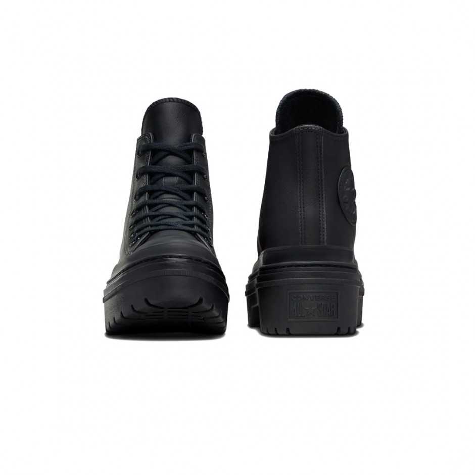 Γυναικεία Sneakers Μαύρα - Converse Chuck Taylor All Star Lugged Heel Leather Platform