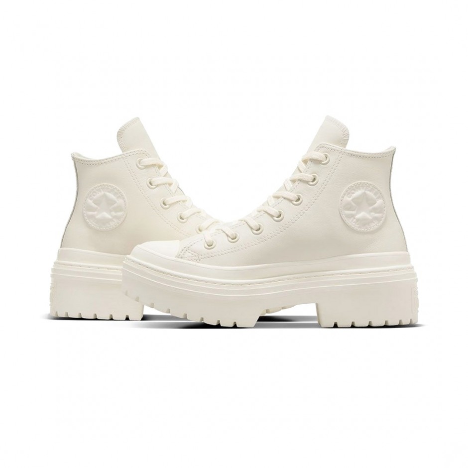 CONVERSE CHUCK TAYLOR ALL STAR HEEL LEATHER PLATFORM A10370C White