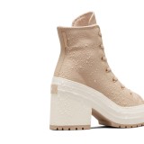 CONVERSE CHUCK 70 DE LUXE HEEL PLATFORM WEATHERIZED A12345C Beige Image 4