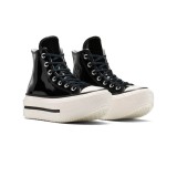 Γυναικεία Sneakers Μαύρα - Converse Chuck Taylor All Star Lift Double Platform Leather Εικόνα 1