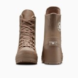 CONVERSE CHUCK 70 DE LUXE HEEL PLATFORM LEATHER A13064C Brown Image 3