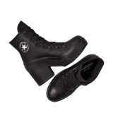 CONVERSE CHUCK 70 DE LUXE HEEL PLATFORM LEATHER A15514C Black Image 5