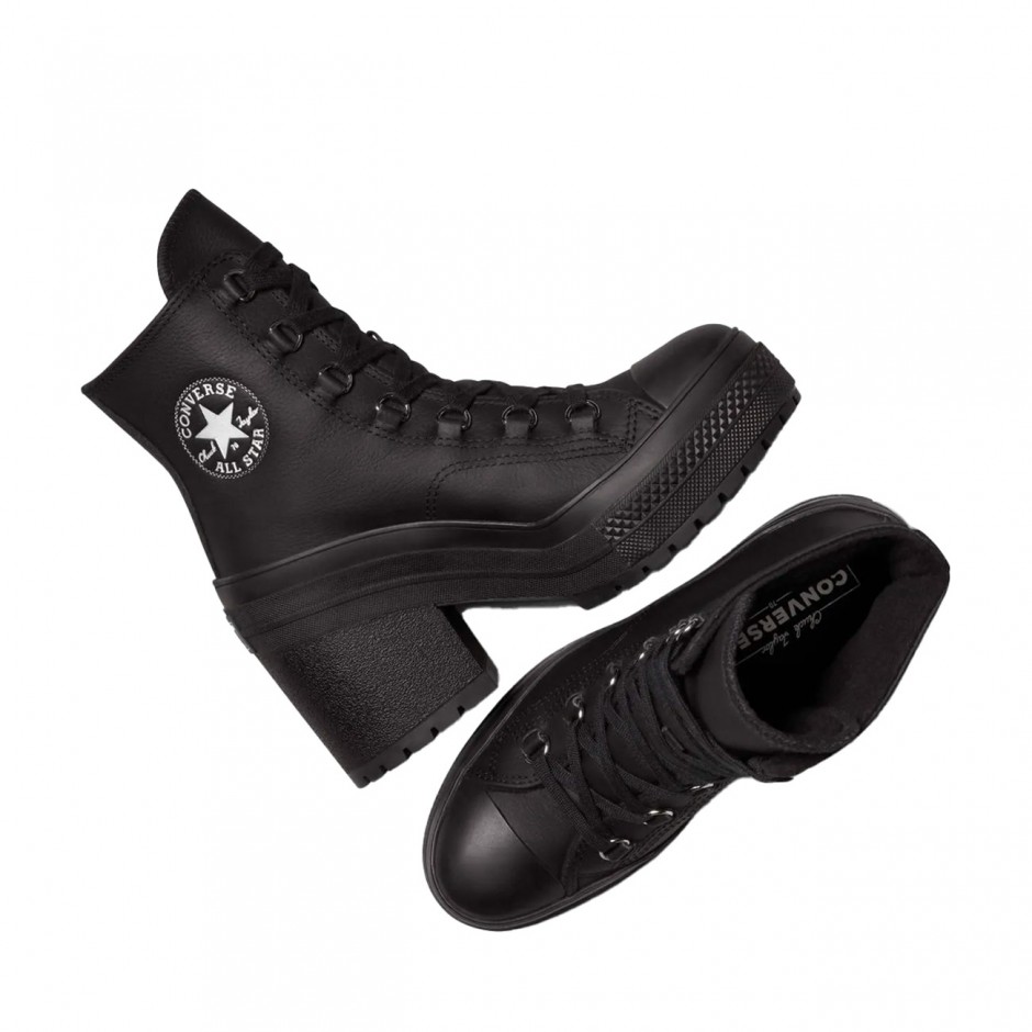 CONVERSE CHUCK 70 DE LUXE HEEL PLATFORM LEATHER A15514C Black