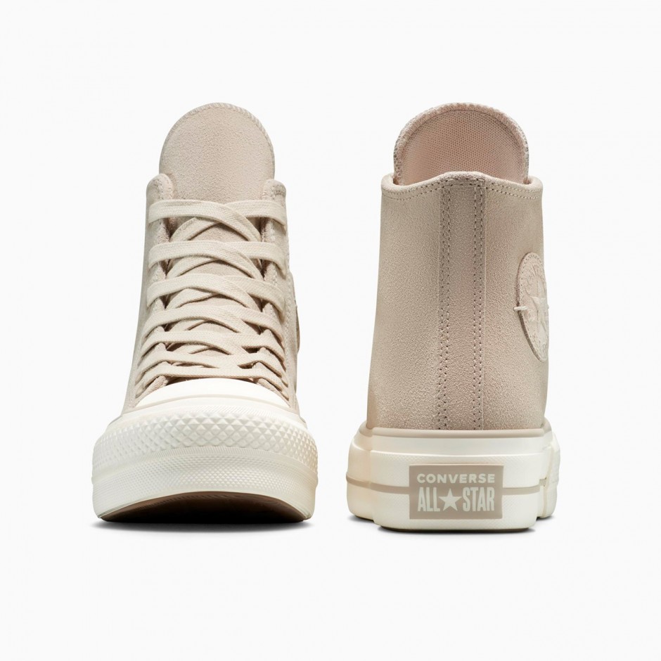 CONVERSE CHUCK TAYLOR ALL STAR LIFT PLATFORM SUEDE A12966C Beige