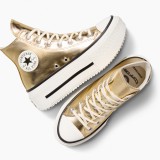 CONVERSE CHUCK TAYLOR ALL STAR DOUBLE STACK METALLIC A15164C Gold Image 2