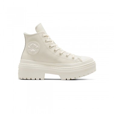 Γυναικεία Sneakers Λευκά - Converse Chuck Taylor All Star Lugged Heel Leather Platform
