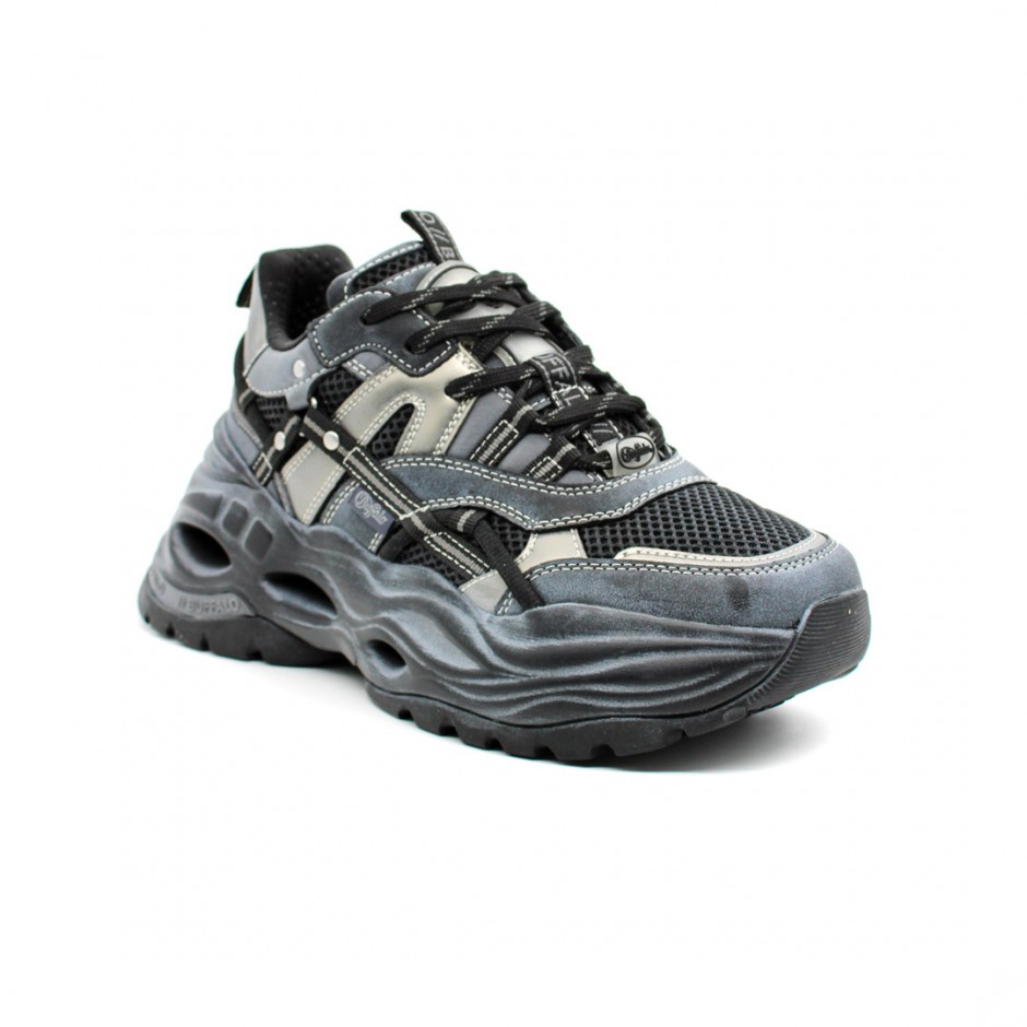 Γυναικεία Sneakers Μαύρα - Buffalo Triplet Hollow Vintage