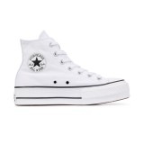 Γυναικεία Sneakers Λευκά - Converse Chuck Taylor All Star Canvas Platform Εικόνα 