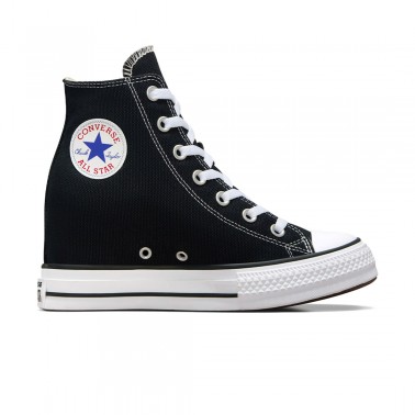 Γυναικεία Sneakers Μαύρα - Converse Chuck Taylor All Star Classic Wedge Platform