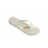 Γυναικείες Σαγιονάρες Λευκές - Havaianas Top Logo Metallic Εικόνα 0