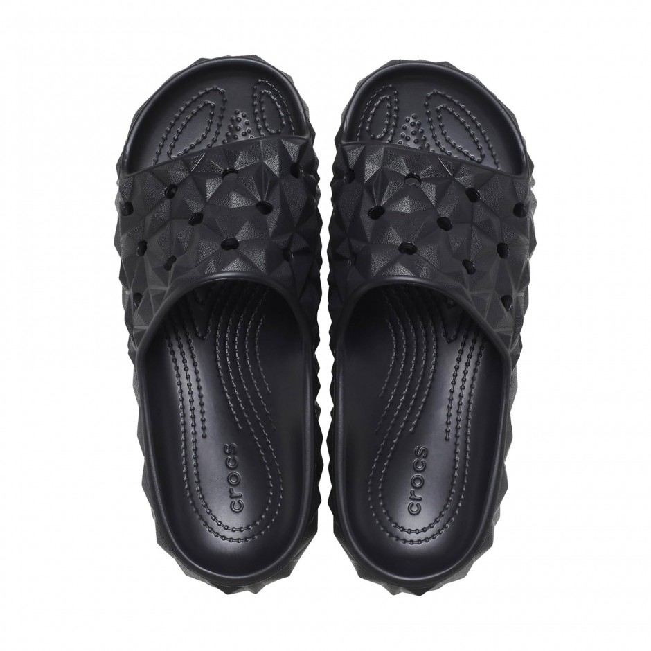 Γυναικεία Slides Μαύρα - Crocs Geometric 2.0