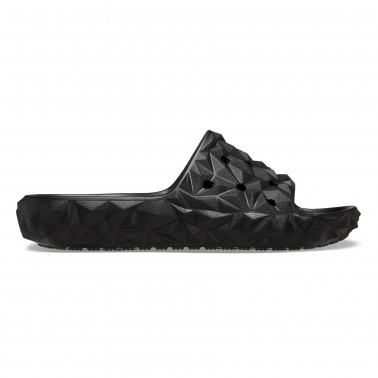 Γυναικεία Slides Μαύρα - Crocs Geometric 2.0