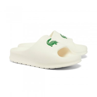 Γυναικεία Slides Λευκά - Lacoste Serve Slide 2.0