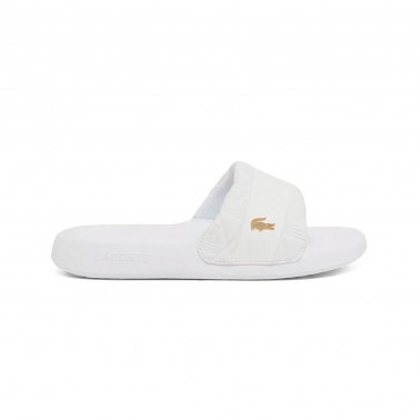 Γυναικεία Slides Λευκά - Lacoste Serve Slide Hybrid
