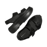 Γυναικεία Σανδάλια Μαύρα - Converse Run Star Sandal Platform Leather Εικόνα 2