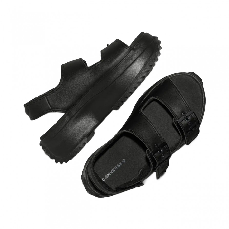 Γυναικεία Σανδάλια Μαύρα - Converse Run Star Sandal Platform Leather