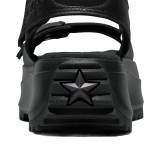 Γυναικεία Σανδάλια Μαύρα - Converse Run Star Sandal Platform Leather Εικόνα 3