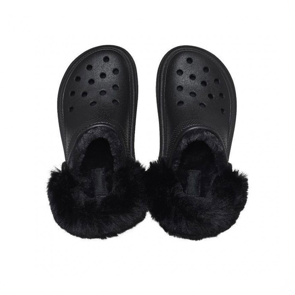 Γυναικεία Σανδάλια Μαύρα - Crocs Stomp Lined
