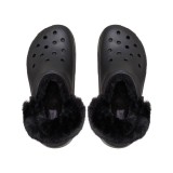 CROCS CLASSIC PLATFORM FUZZ LINED CLOG 212854-001 Black Image 2