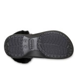 CROCS CLASSIC PLATFORM FUZZ LINED CLOG 212854-001 Black Image 3