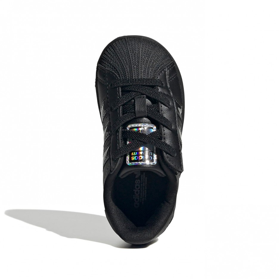 Βρεφικά Sneakers Μαύρα - adidas Originals Superstar Led Lights Comfort Closure