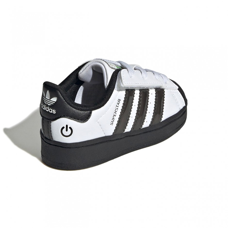 Βρεφικά Sneakers Λευκά - adidas Originals Superstar Led Lights Comfort Closure
