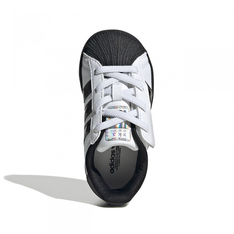 Βρεφικά Sneakers Λευκά - adidas Originals Superstar Led Lights Comfort Closure
