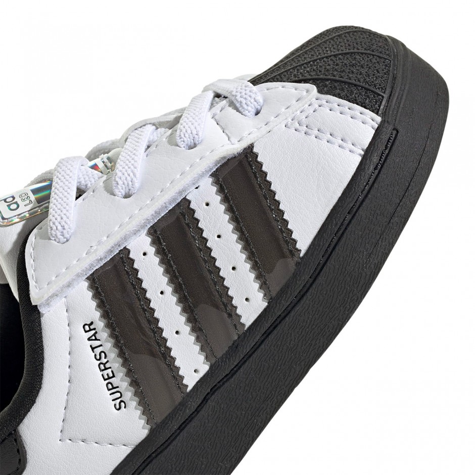 Βρεφικά Sneakers Λευκά - adidas Originals Superstar Led Lights Comfort Closure