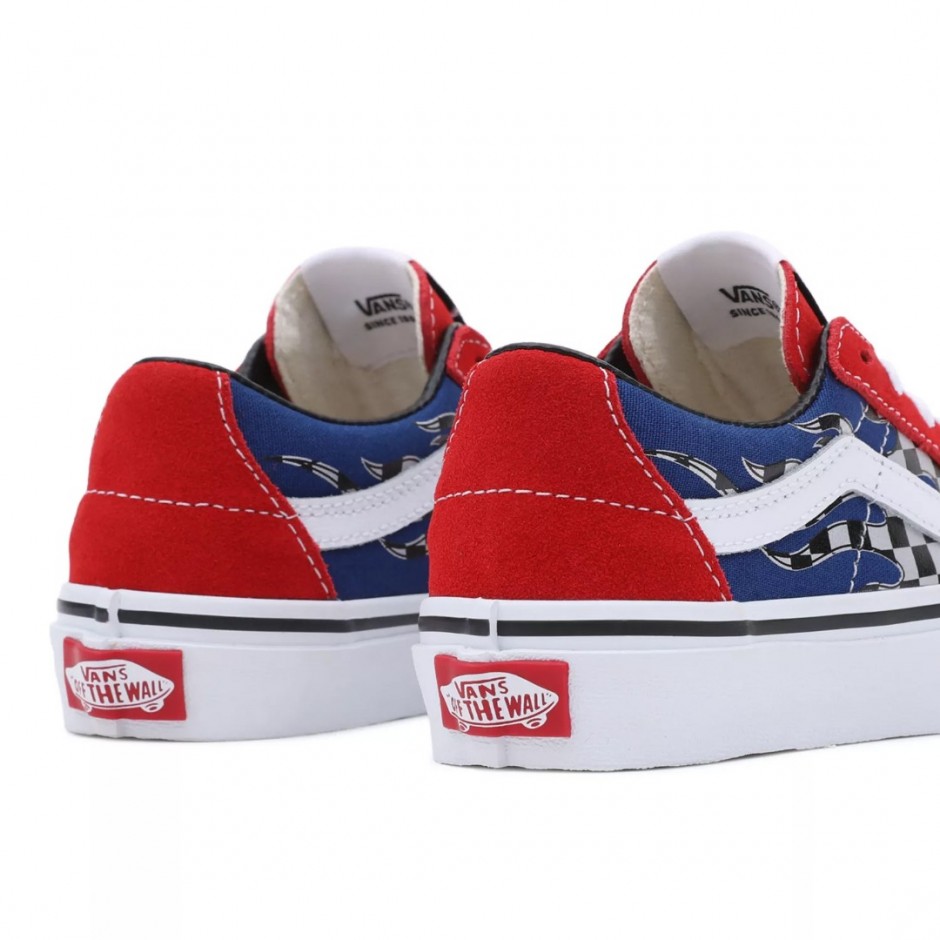 VANS UY SK8-LOW REFLECT CHECK FLAME VN0A7Q5L448-448 Colorful