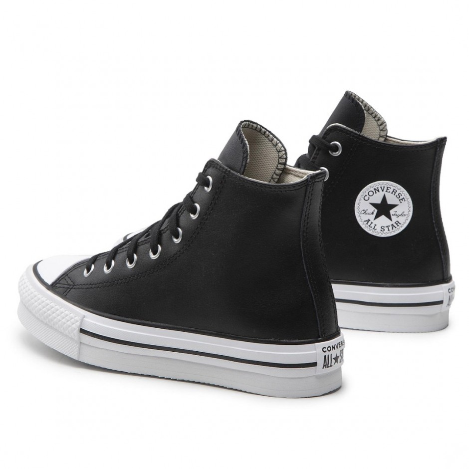 Εφηβικά Sneakers Μαύρα - Converse Chuck Taylor All Star EVA Lift 