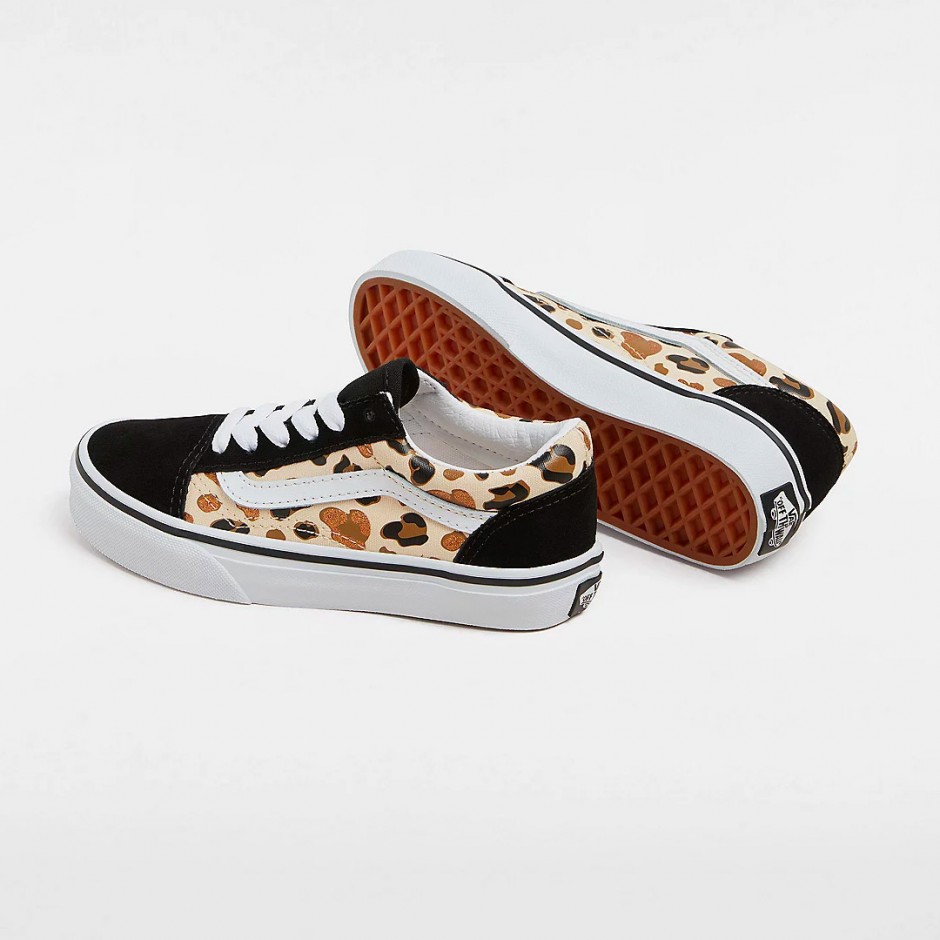 Εφηβικά Sneakers Πολύχρωμα - Vans Old Skool Leopard Glitter
