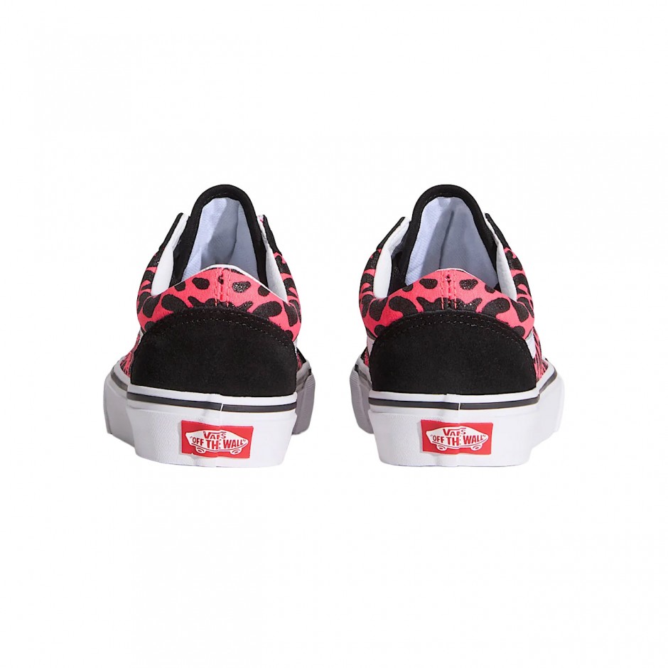Kids' Sneakers Fuchsia - Vans Old Skool Glitter Leopard