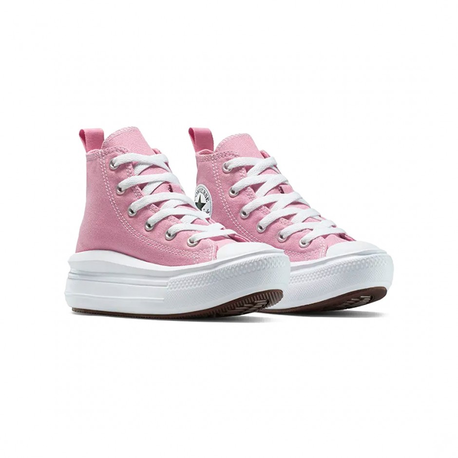 Παιδικά Sneakers Ροζ - Converse Chuck Taylor All Star Lift Platform Embroidered Flowers